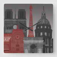 Paris Elevations by Night - Red