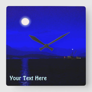 Horloge Carrée Passage au clair de lune