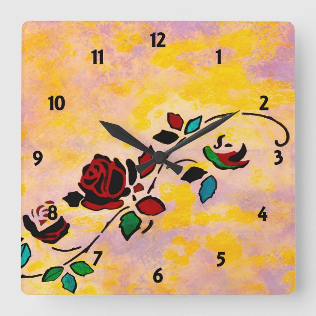 Horloge Carrée Passion Pieces Custom Clock (Recto)