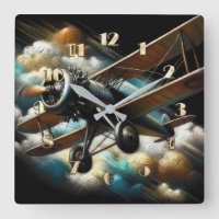 Pastel Antique Biplane Avion