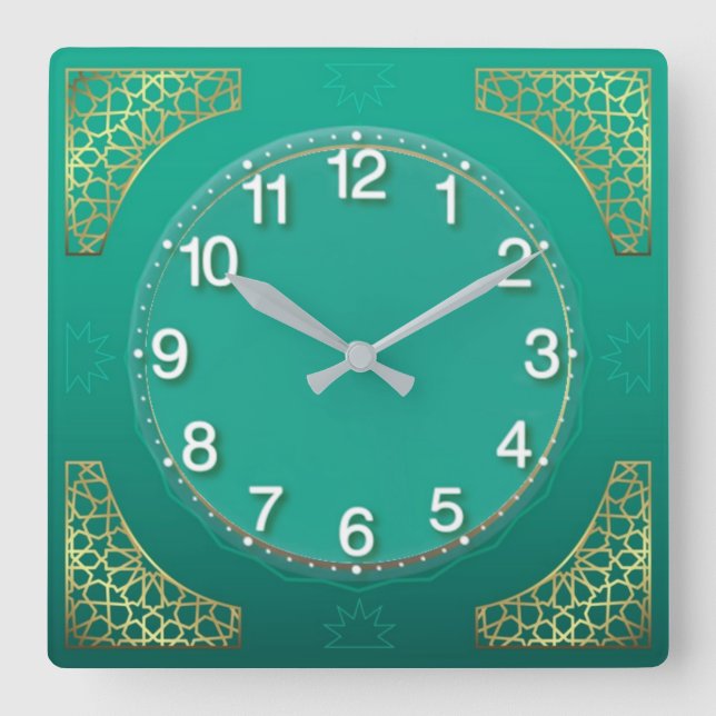 Horloge Carrée Pastel moderne (Recto)