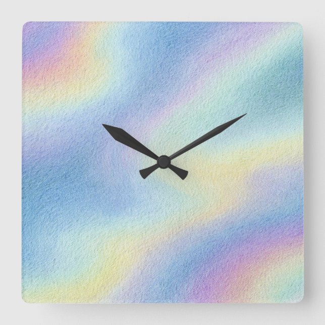 Horloge Carrée Pastel Sky Drift (Recto)