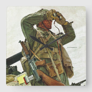 Horloge Carrée Patrouille de réservoir