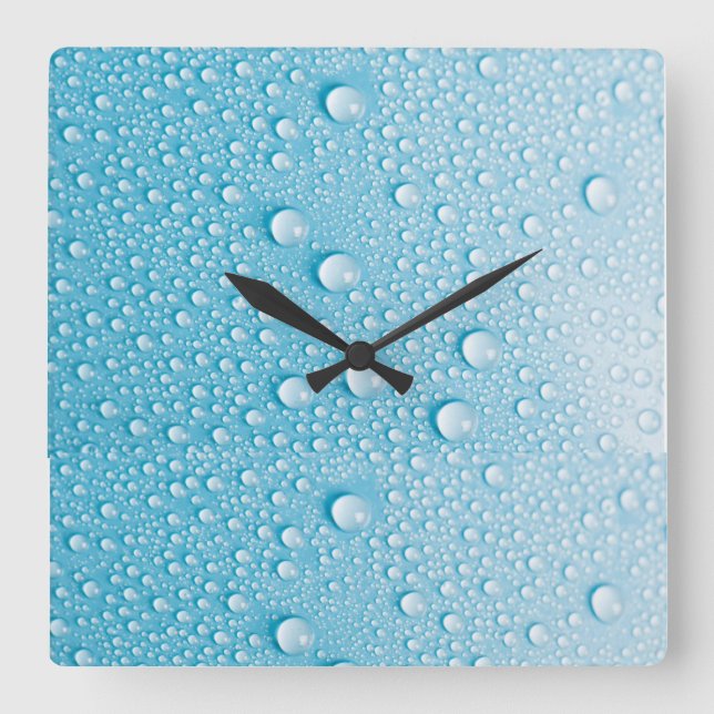 HORLOGE CARRÉE PATTERS BLEUS RAINDROP (Recto)
