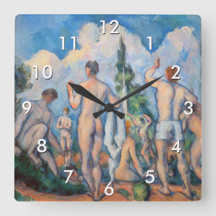 Horloge Carrée Paul Cezanne - Bathers