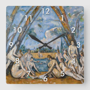 Horloge Carrée Paul Cezanne - Les Grandes Baigneuses