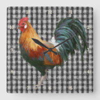 Pays de Farmhouse Rooster Black and White Rustic