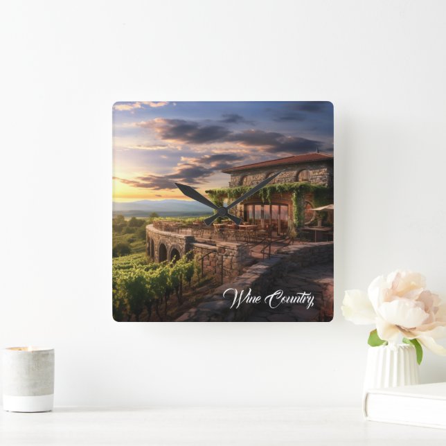 Horloge Carrée Pays du vin (Maison)