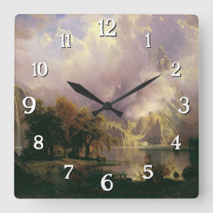 Horloge Carrée Paysage Des Rocheuses Paysage Majestueux