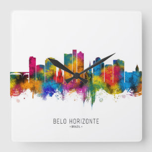 Horloge Carrée Paysage urbain de Belo Horizonte, Brésil