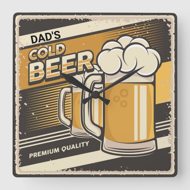 Horloge Carrée PDA Classic Cold Beer (Recto)