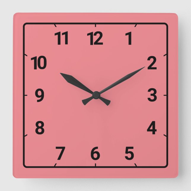 Horloge Carrée Peach colour (Recto)