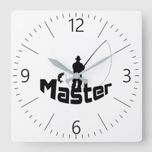 Horloge Carrée Pêche à la mouche