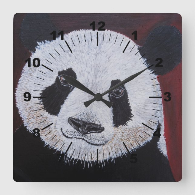 Horloge Carrée Peinture Gentlest of Giants par Alfred Fox (Recto)