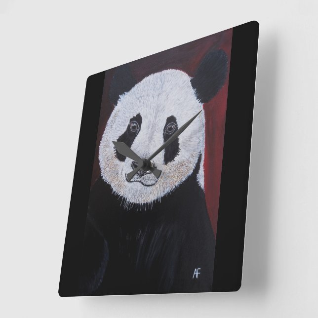 Horloge Carrée Peinture Gentlest of Giants par Alfred Fox (Angle)