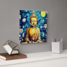 Peinture moderne de Bouddha colorée 