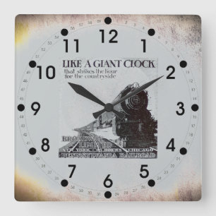 Horloge Carrée Pennsylvania Railroad Broadway Limited 1929
