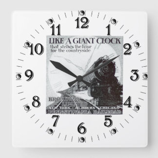 Horloge Carrée Pennsylvania Railroad Broadway Limited 1929