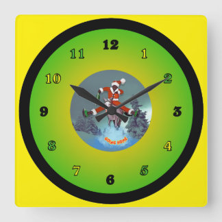 Horloge Carrée Père Noël de Yaawd