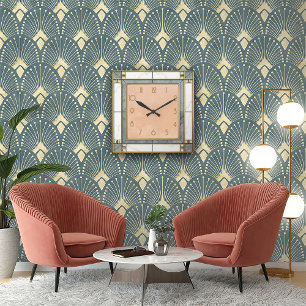 Horloge Carrée Perfection géométrique dans un style Art Déco