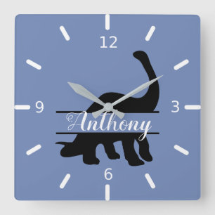 Horloge Carrée Personalized Dinosaur Square Wall Clock