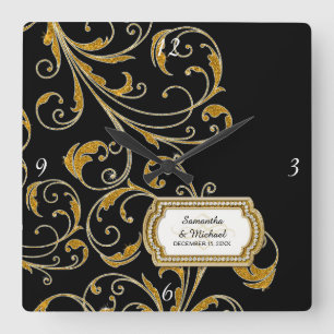 Horloge Carrée Personnalité de Glam Old Hollywood