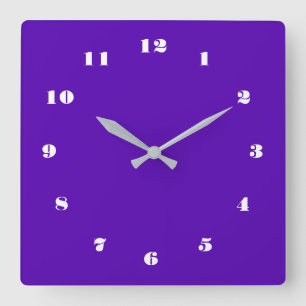 Horloge Carrée Personnalized Your Own Font Numbers