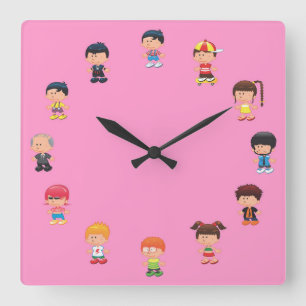 Horloge Carrée Petit caricature