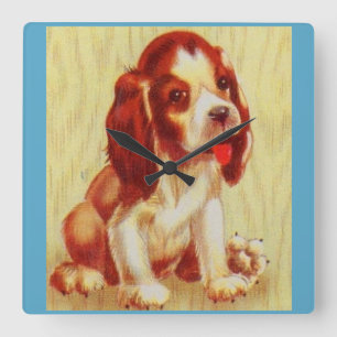 Horloge Carrée petit chiot beagle mignon