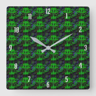 Horloge Carrée Petit diable vert