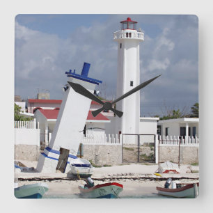 Horloge Carrée Phare de Puerto Morelos