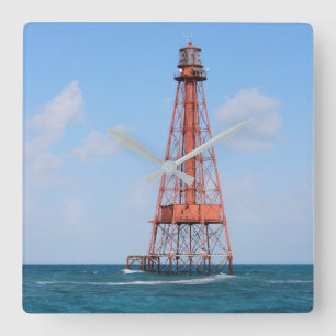 Horloge Carrée Phare de Sombrero Key, Floride Keys