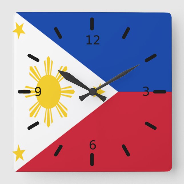 Horloge Carrée Philippines flag   (Recto)