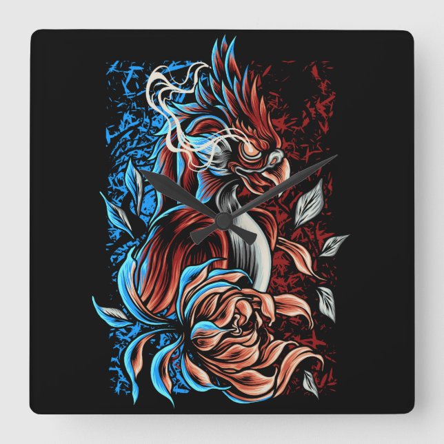 Horloge Carrée Phoenix (Recto)