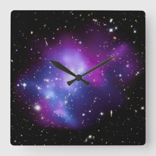Horloge Carrée Photo céleste de la galaxie pourpre