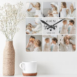 Horloge Carrée Photo Collage | We Love You Grand-Père Cadeau<br><div class="desc">Photo Collage | We Love You Grand-Père Cadeau</div>