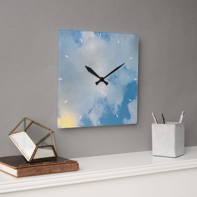 Horloge Carrée Photo Custom Family Personalized Wall Clock (Bureau)
