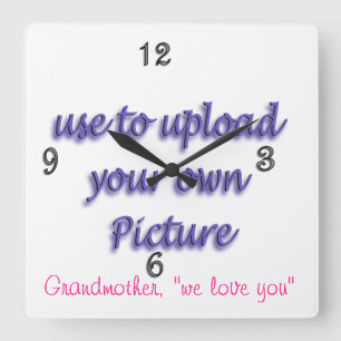 Horloge Carrée Photo de Family Clock-customize and personalize