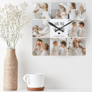 Horloge Carrée Photo de Love You Grandma Meilleur poison