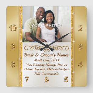 Horloge Carrée Photo et personnalisation de l'horloge murale cade