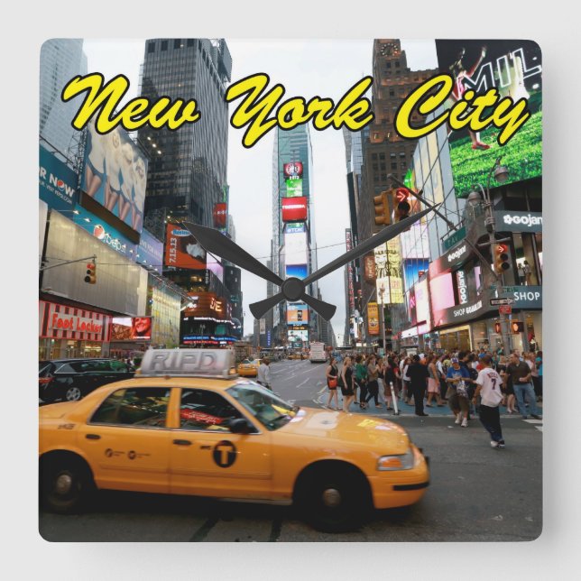 Horloge Carrée Photo New York City Professional (Recto)