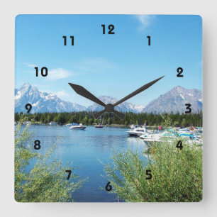 Horloge Carrée Photographie de paysage du parc national de Grand 