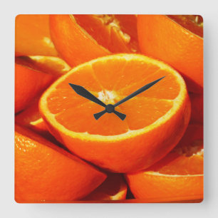 Horloge Carrée Photographie d'oranges