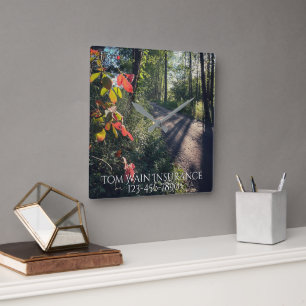Horloge Carrée Photographie "Journey On"