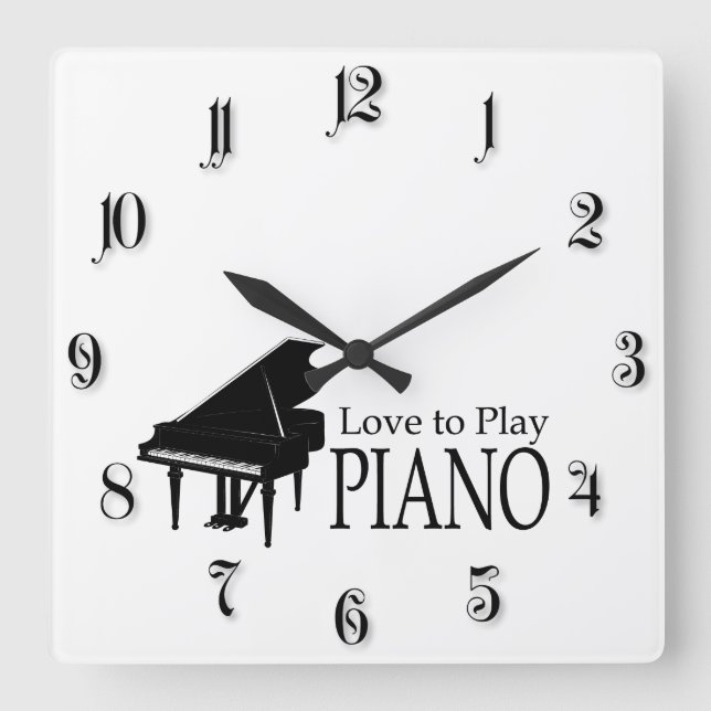 Horloge Carrée Piano (Recto)