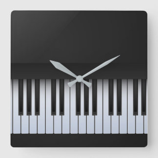 Horloge Carrée Piano Keys