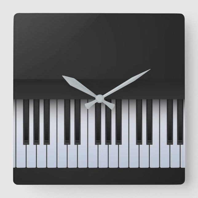 Horloge Carrée Piano Keys (Recto)