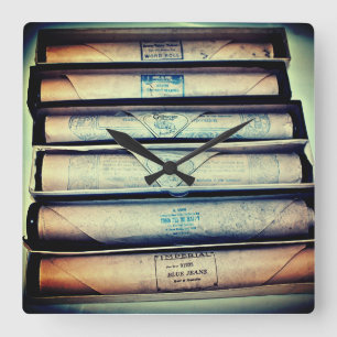 Horloge Carrée Piano-roulés en papier d'époque