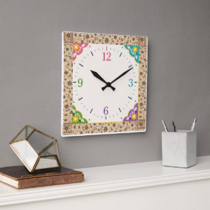 Horloge Carrée Pièce décorative moderne pour la maison et le bure