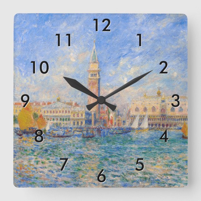 Horloge Carrée Pierre-Auguste Renoir - Venise, le Palais des Doge (Recto)